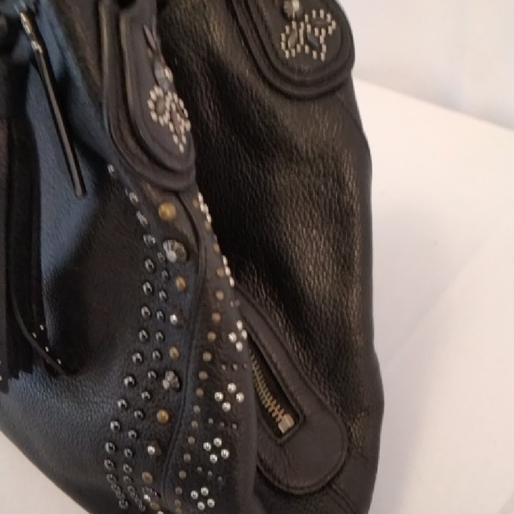 Coach Black Studded Shoulder Bag - Picture 2 of 9